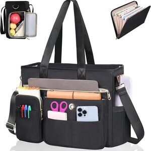 Women Laptop Tote Bag 15.6'' Black
